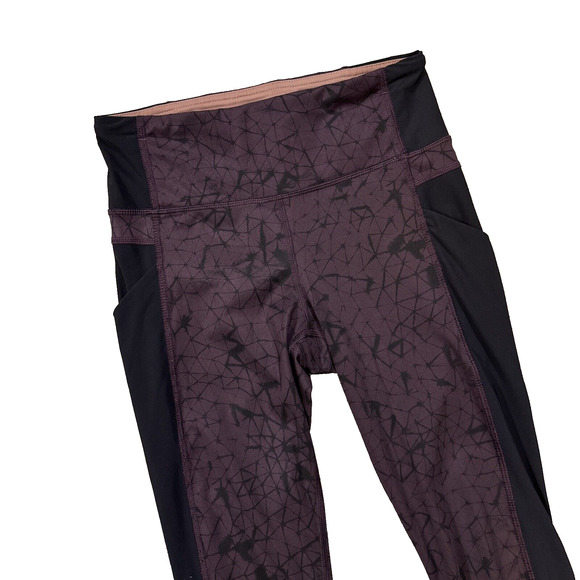 Lululemon Leggings Womens Size 4 Purple Black Batik Trail Bound Tight - Picture 2 of 9